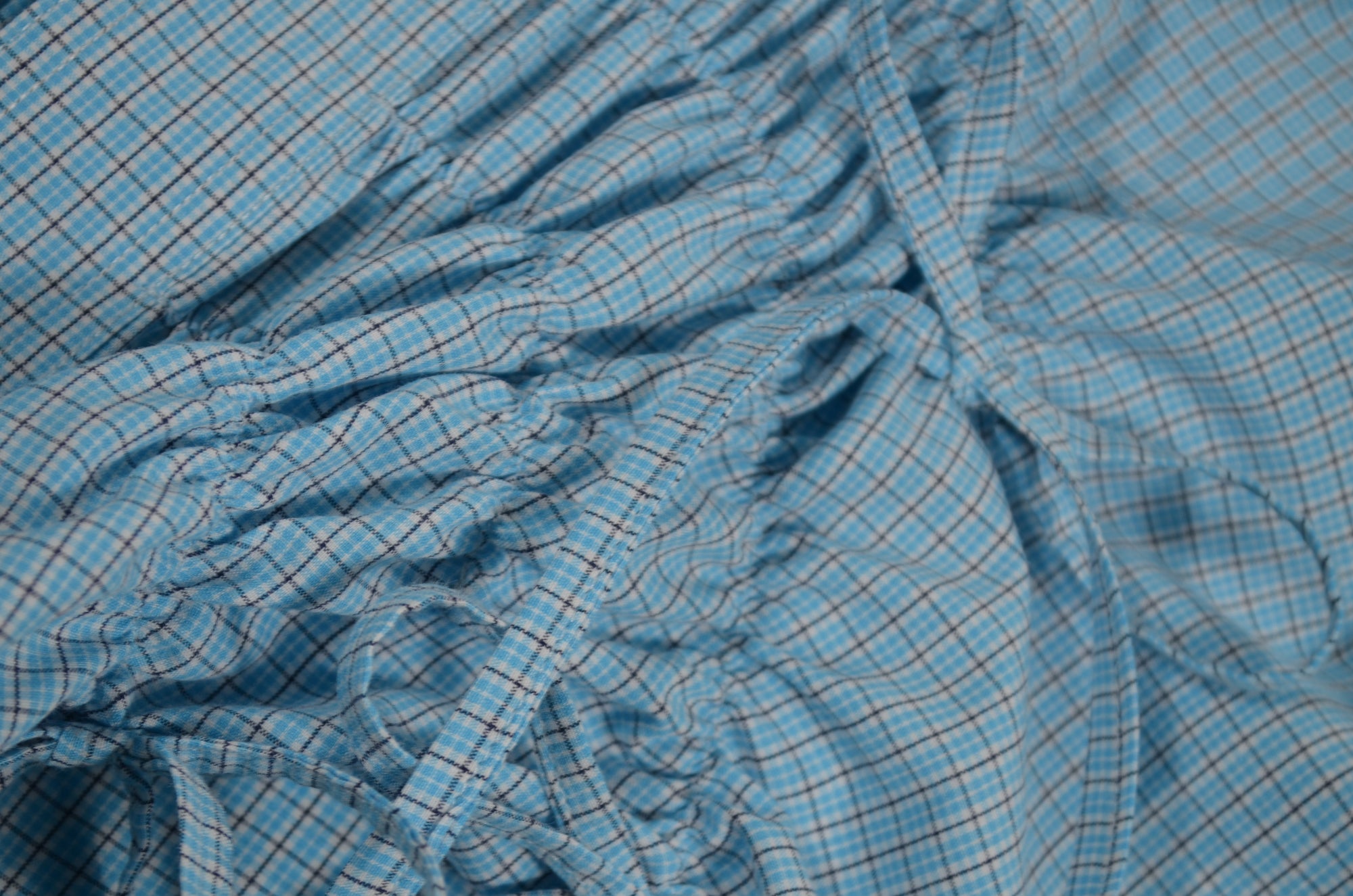 Camisa Cascada - Azul a cuadros