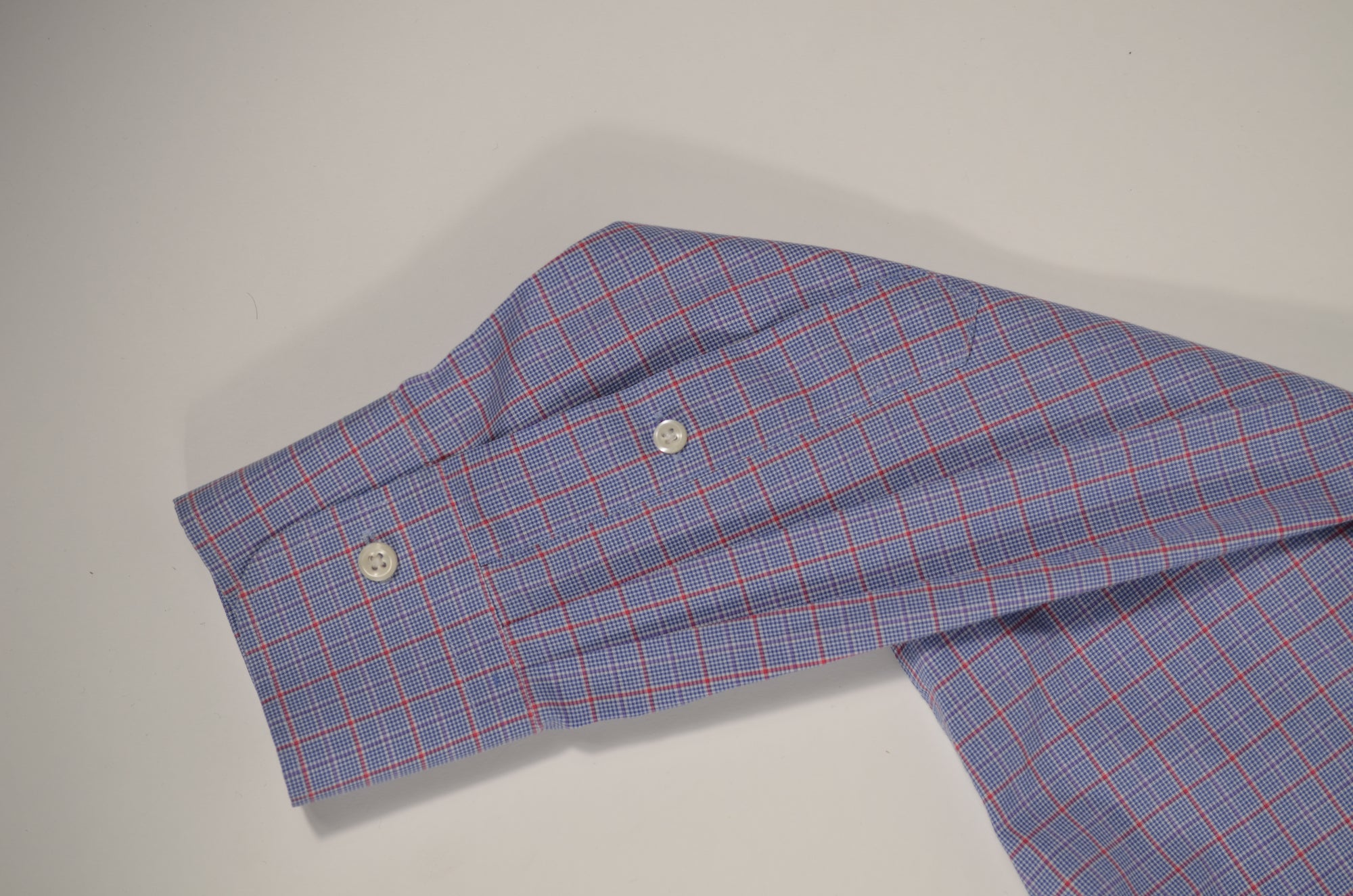 Camisa Bustier - Cuadros rojo y azul