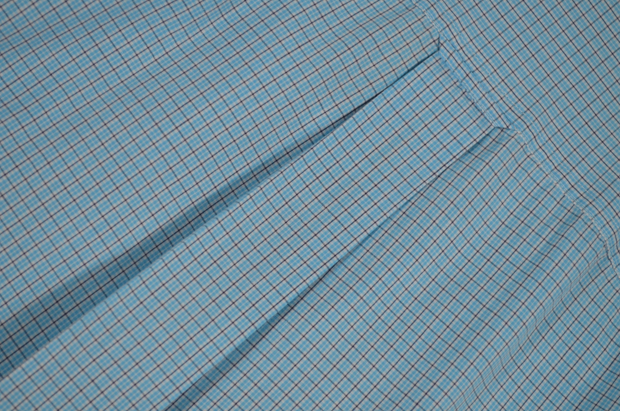 Camisa Cascada - Azul a cuadros