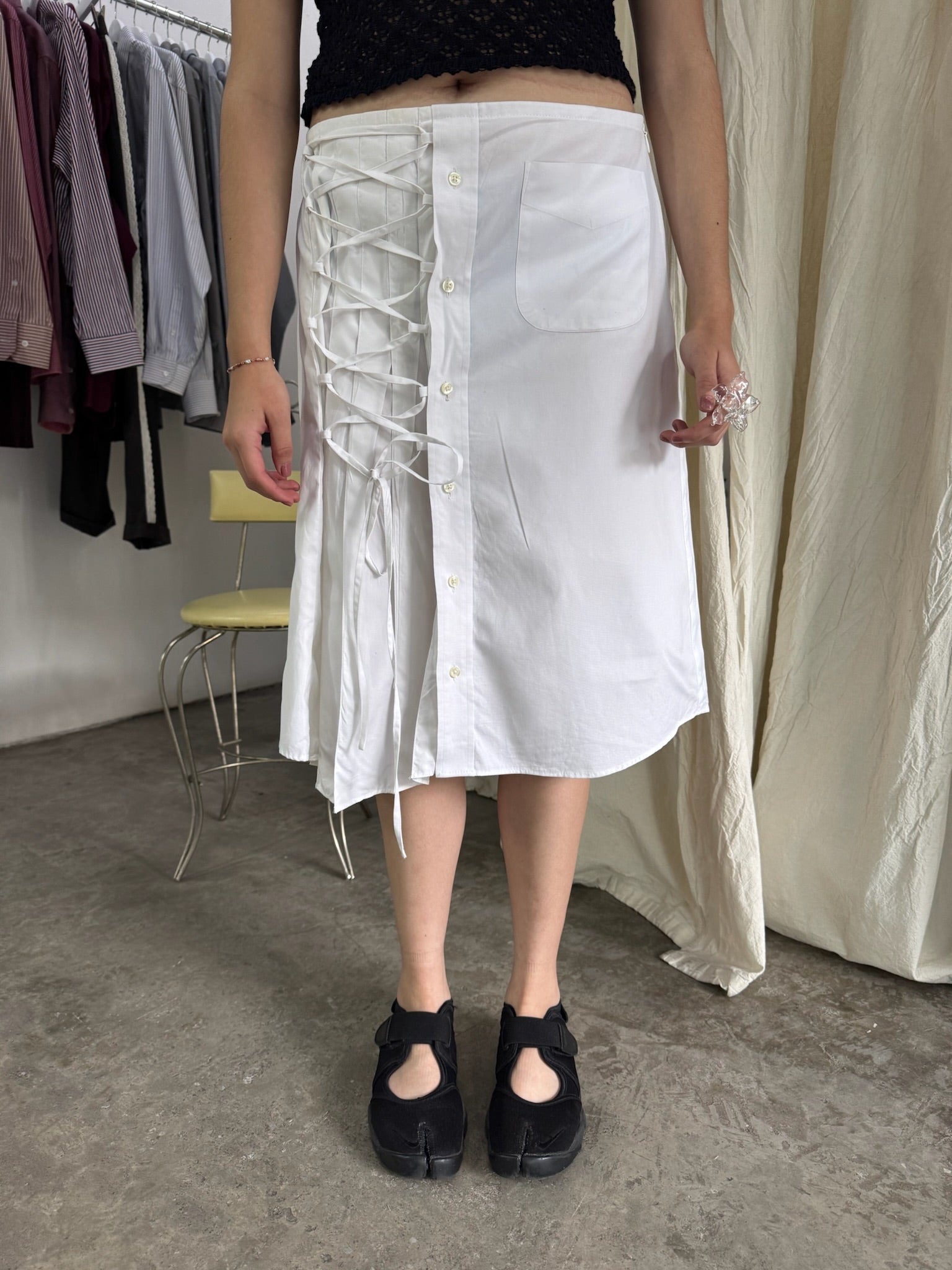 Falda Poesia Upcycling - Blanca 2