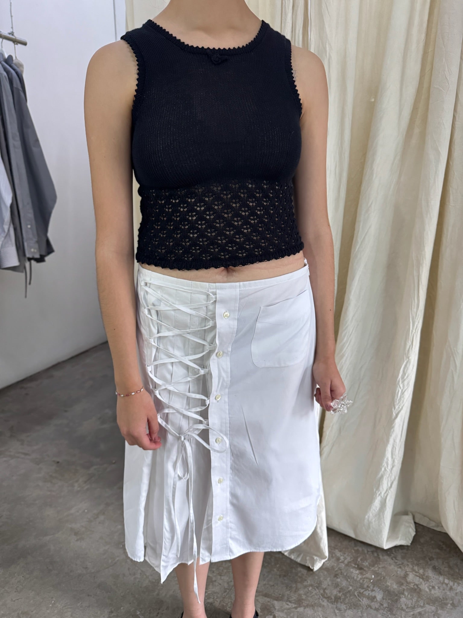 Falda Poesia Upcycling - Blanca 2