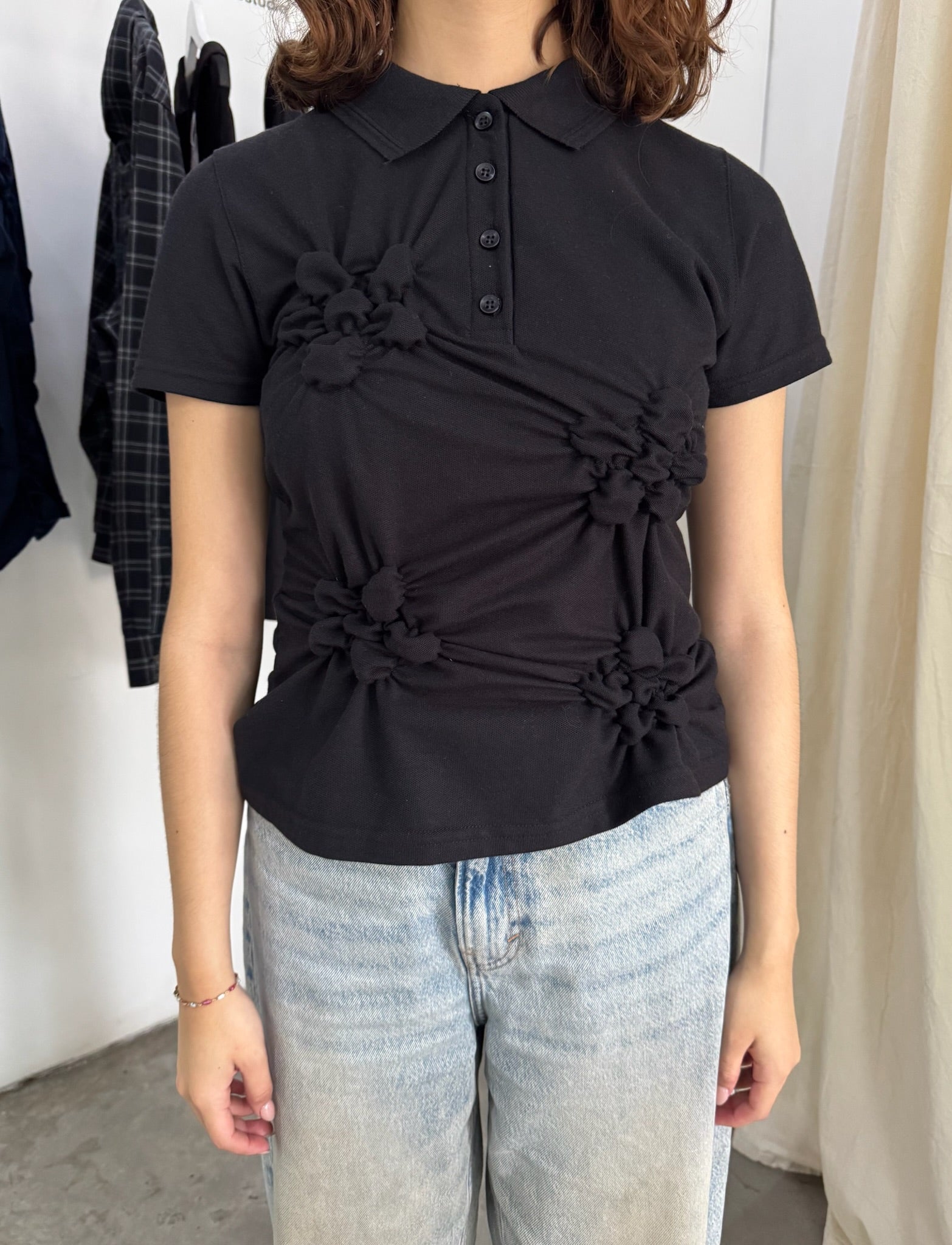 Flor Polo - Negra ; Fit: mujer