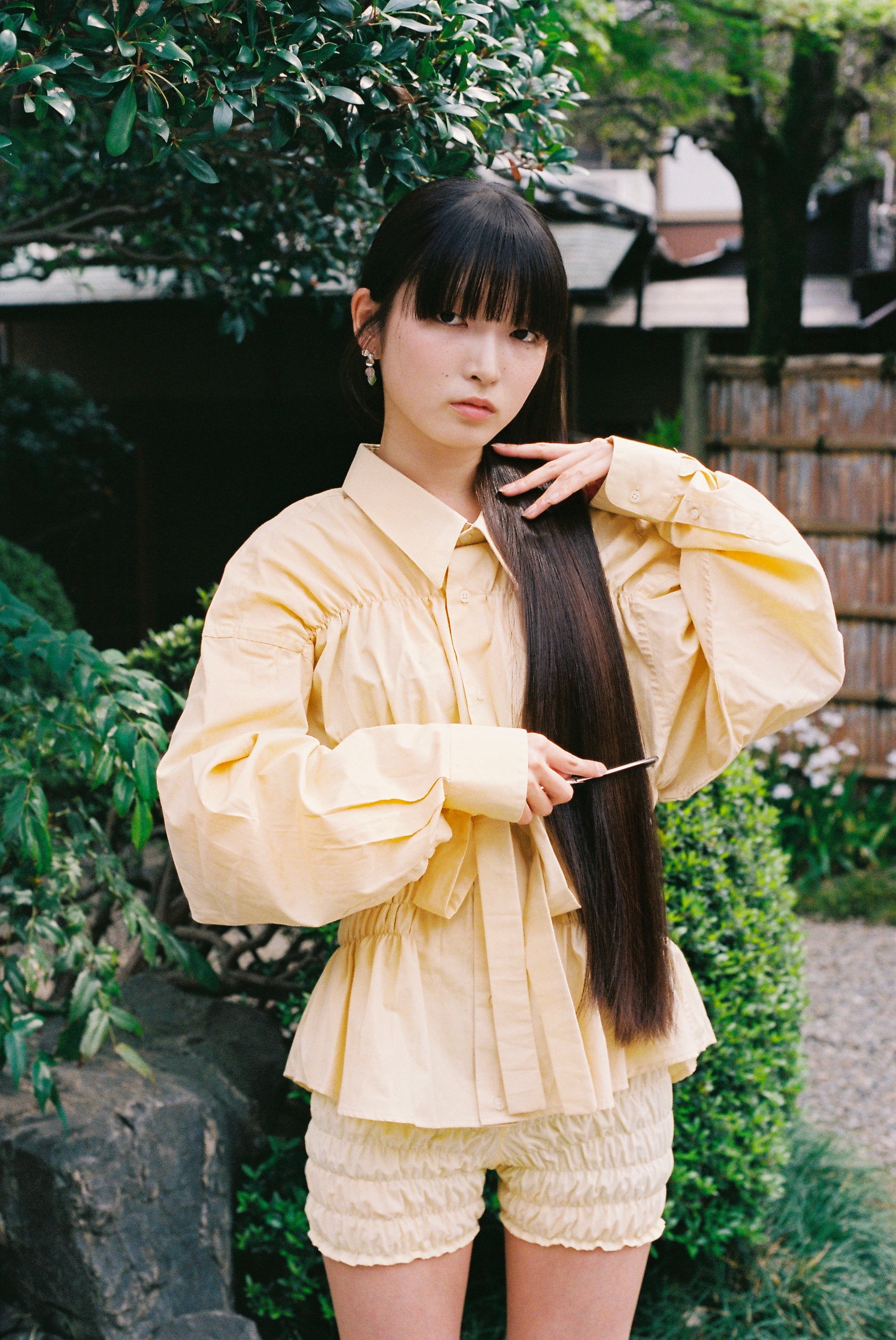 Camisa Corset - Rayas azul