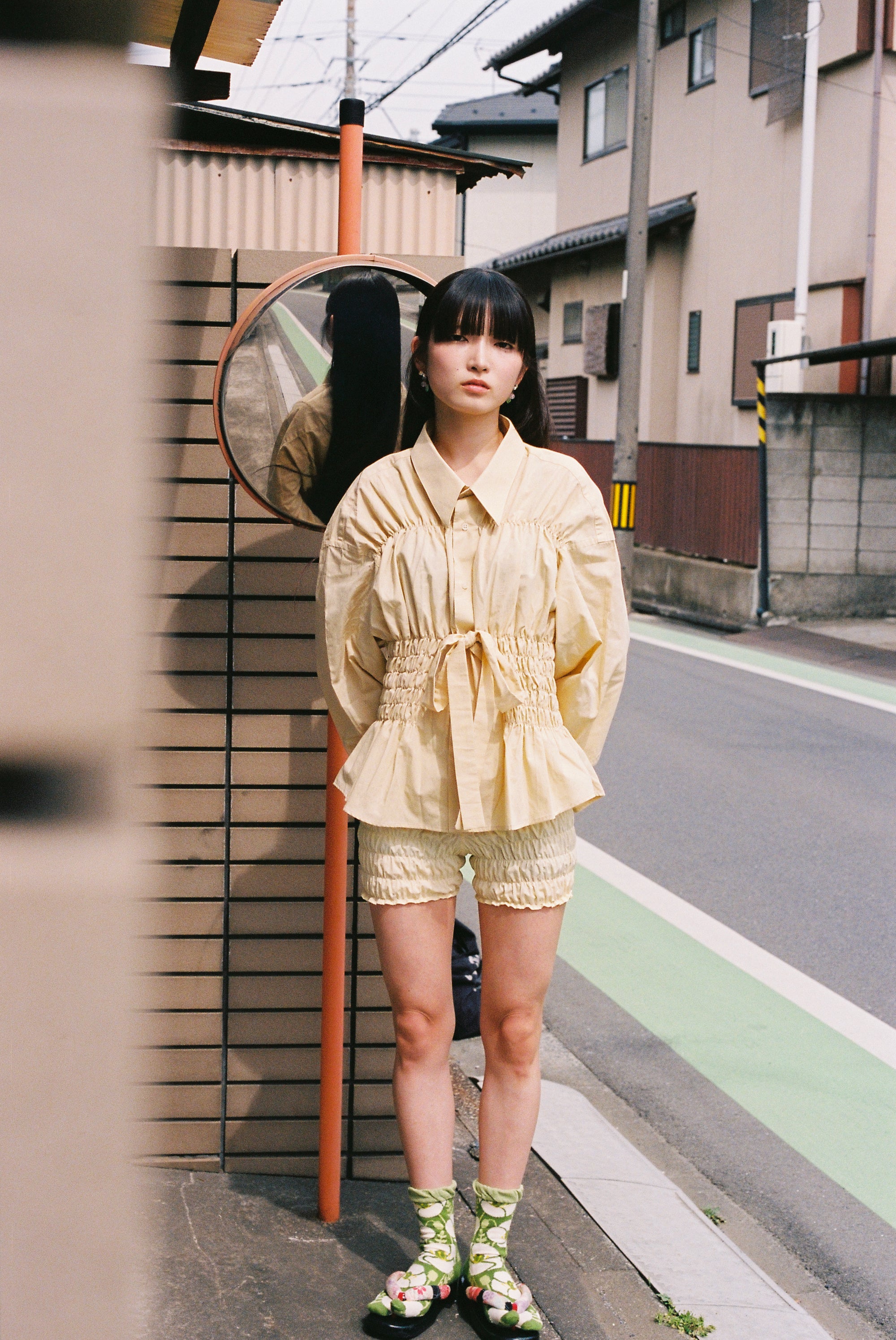 Camisa Corset - Rayas azul