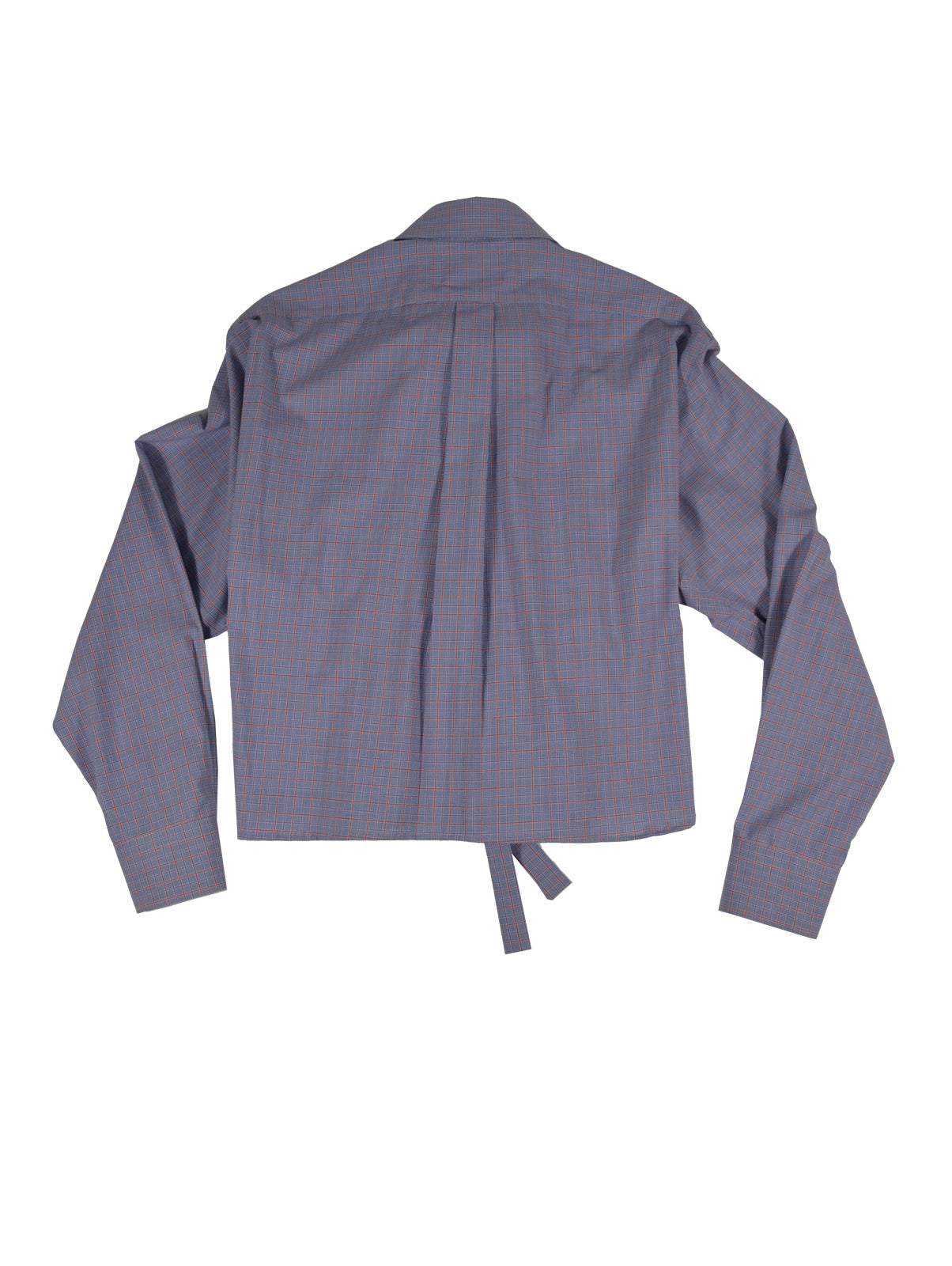 Camisa Bustier - Cuadros rojo y azul