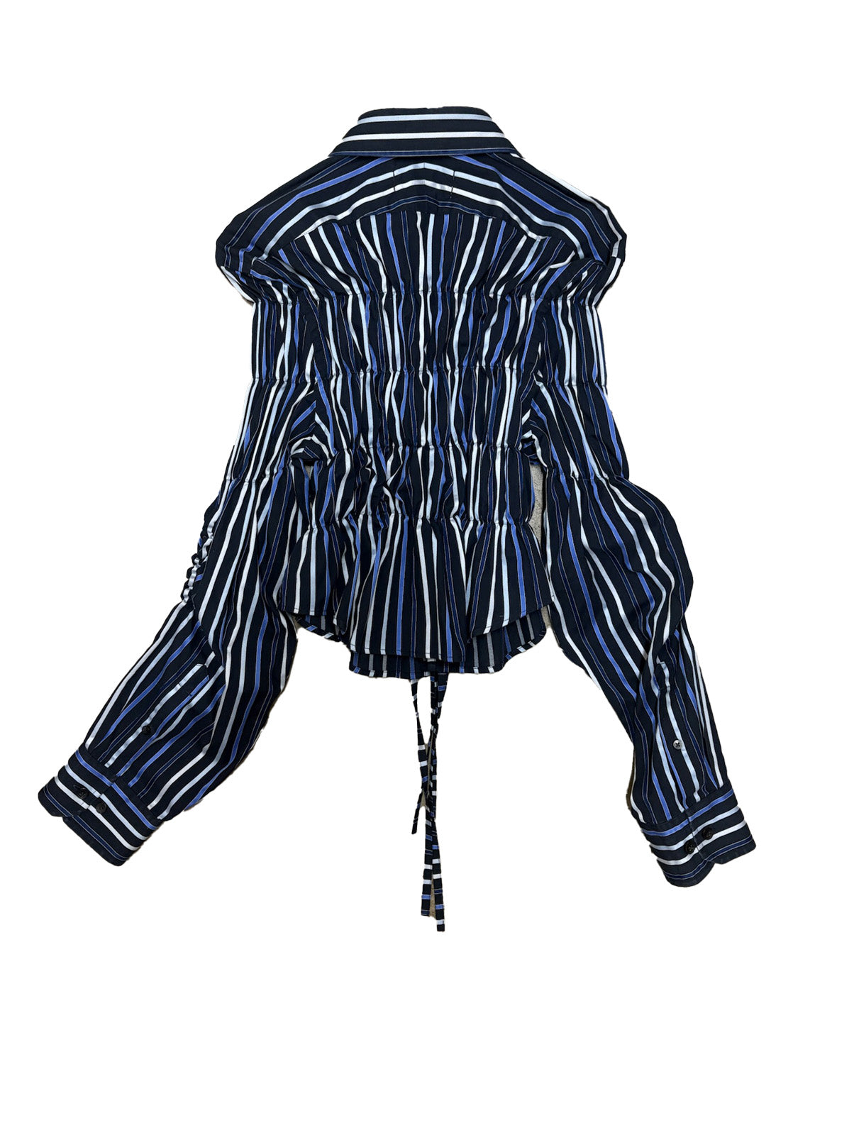 Camisa Espuma Corta - Azul a rayas