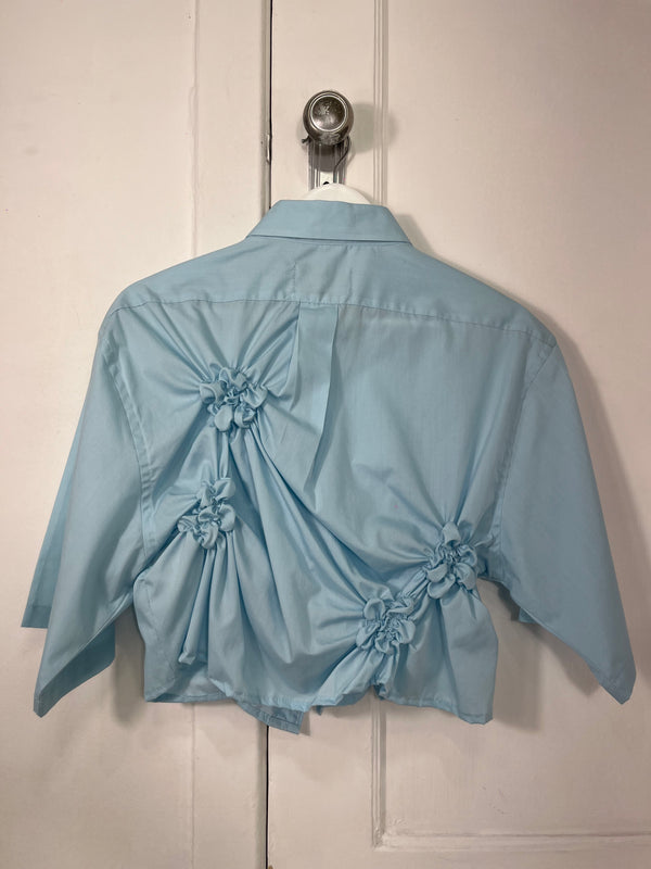Camisa Florero - celeste