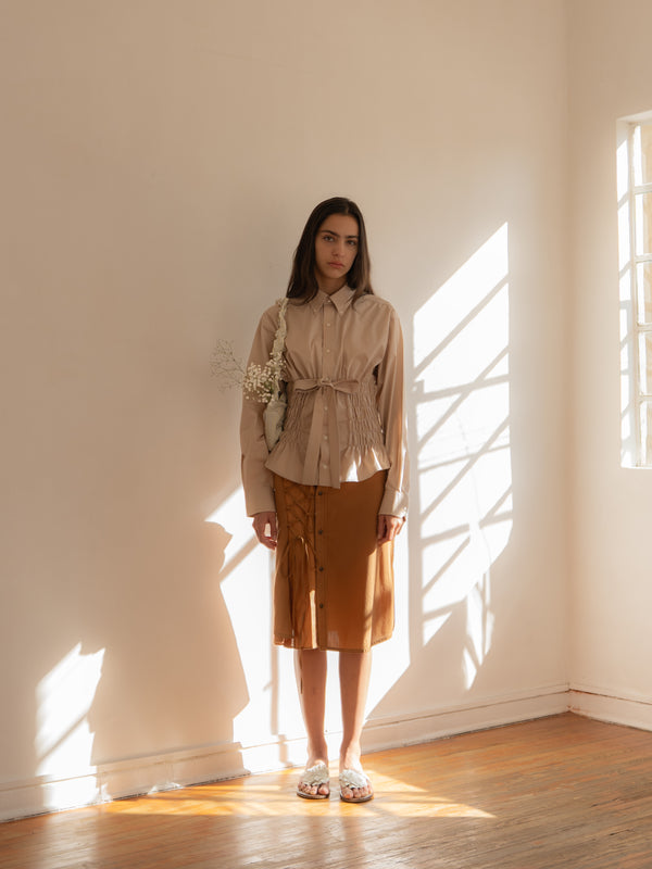 Falda Poesía - Ocre