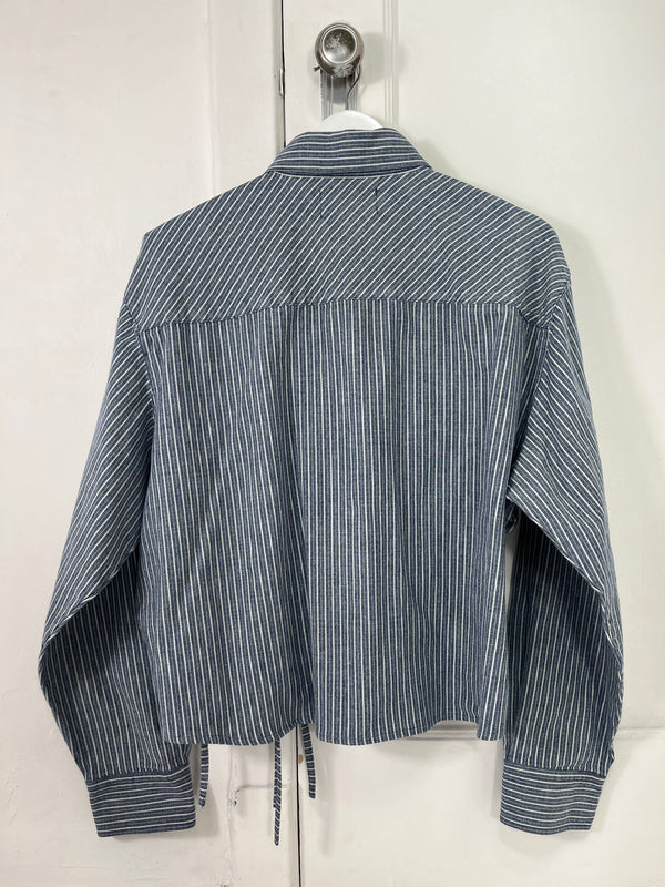 Cascada Shirt - Blue with White Stripes