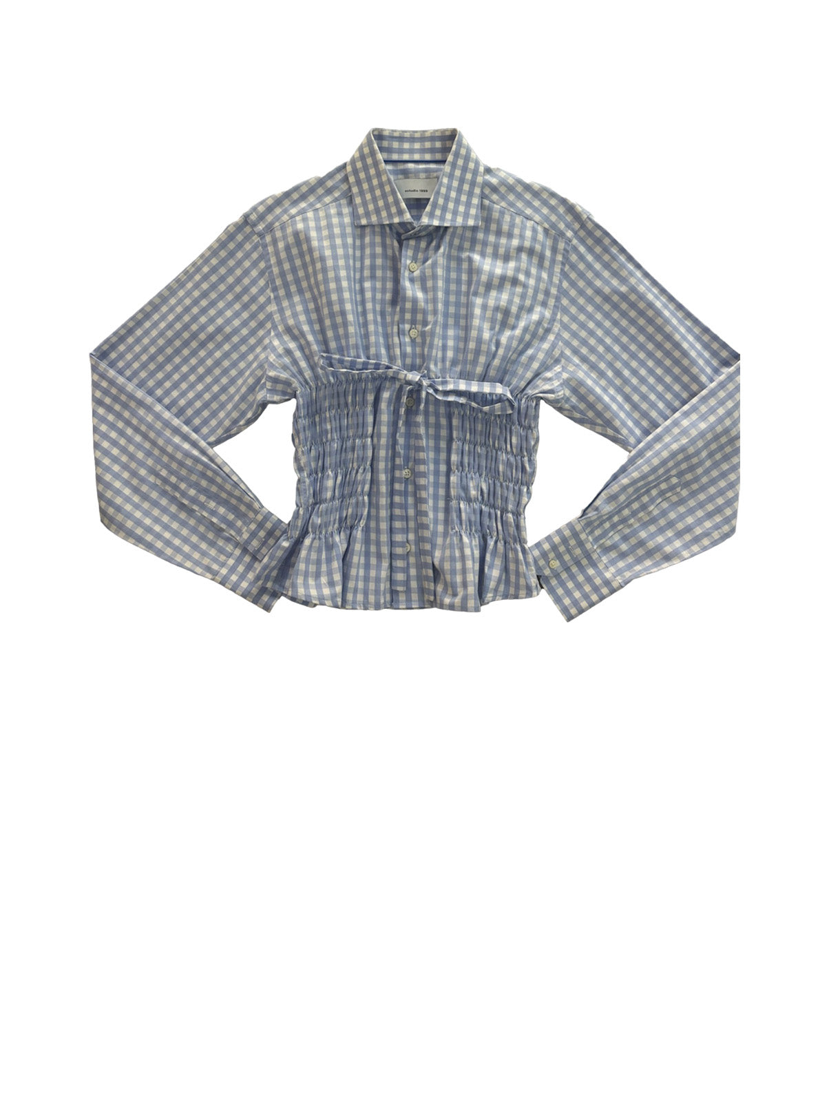 Camisa Corset - Azul a cuadros