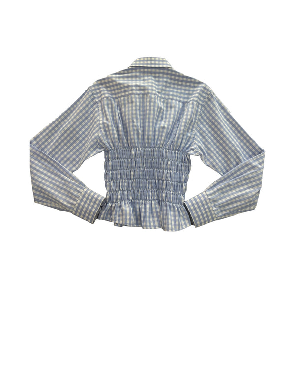Camisa Corset - Azul a cuadros