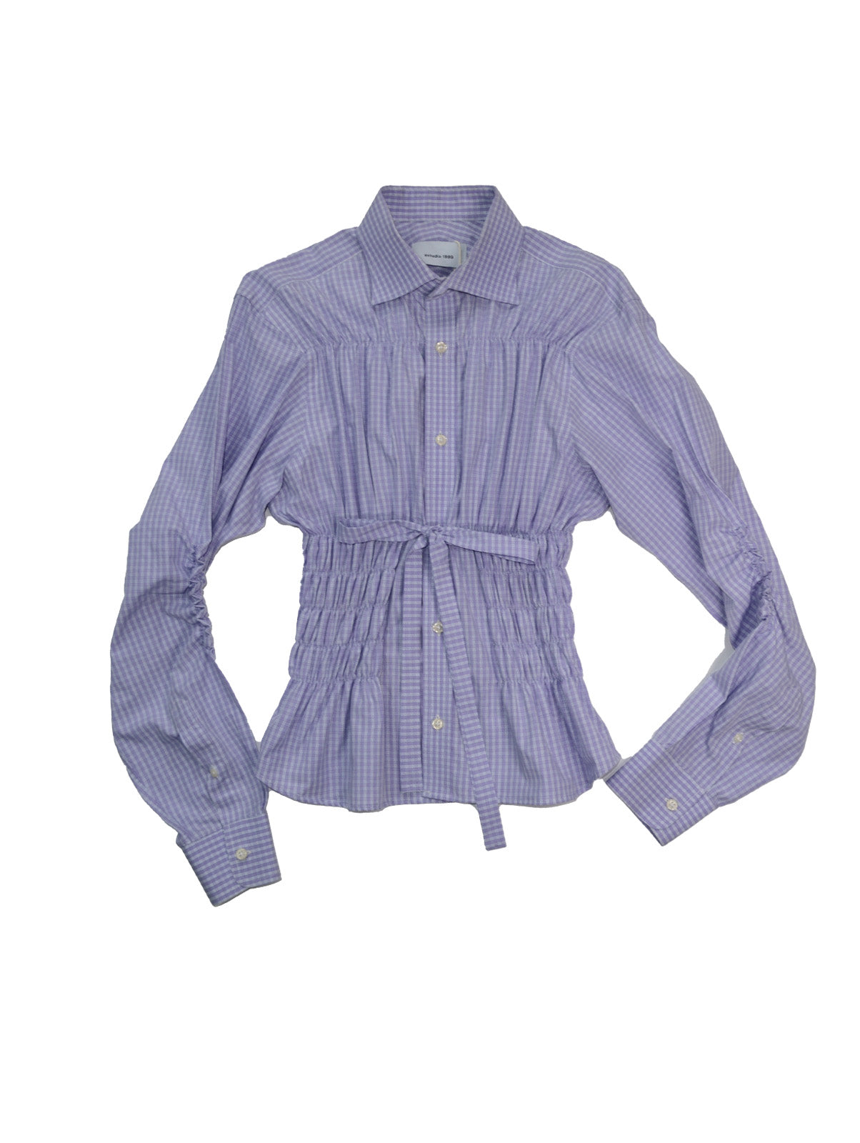 Camisa Corset  - Cuadros Lila
