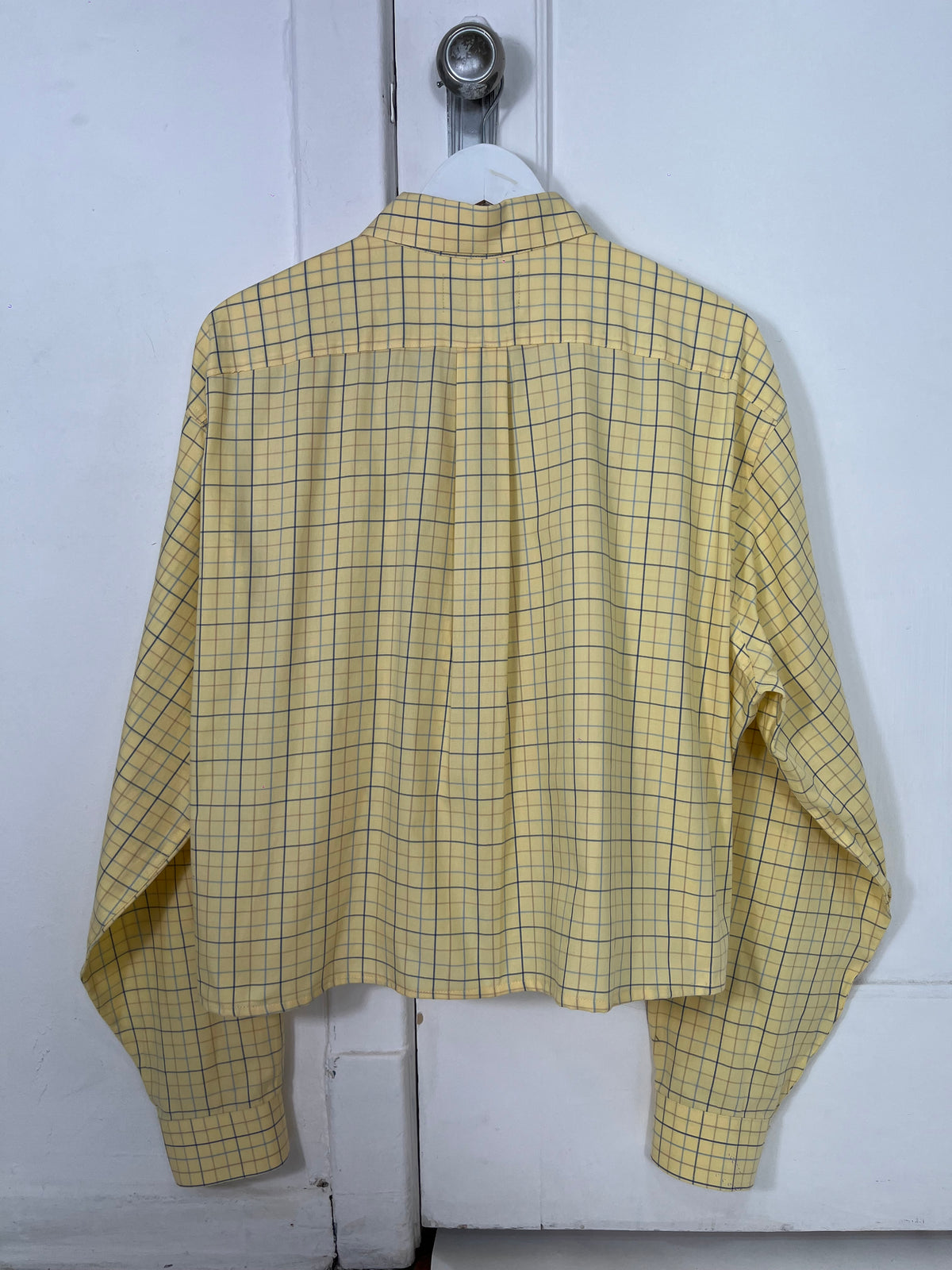 Window Shirt - yellow with brown and blue checks