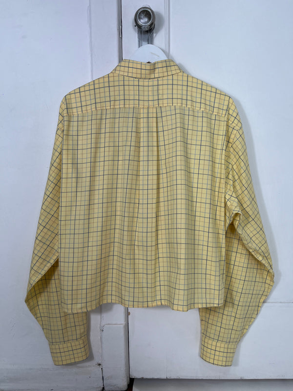 Window Shirt - yellow with brown and blue checks