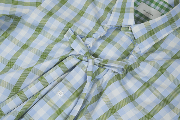 Camisa Ventana - Cuadros azul cielo y verde