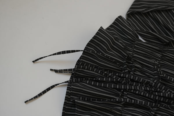 Camisa Espuma - Negra rayas grises