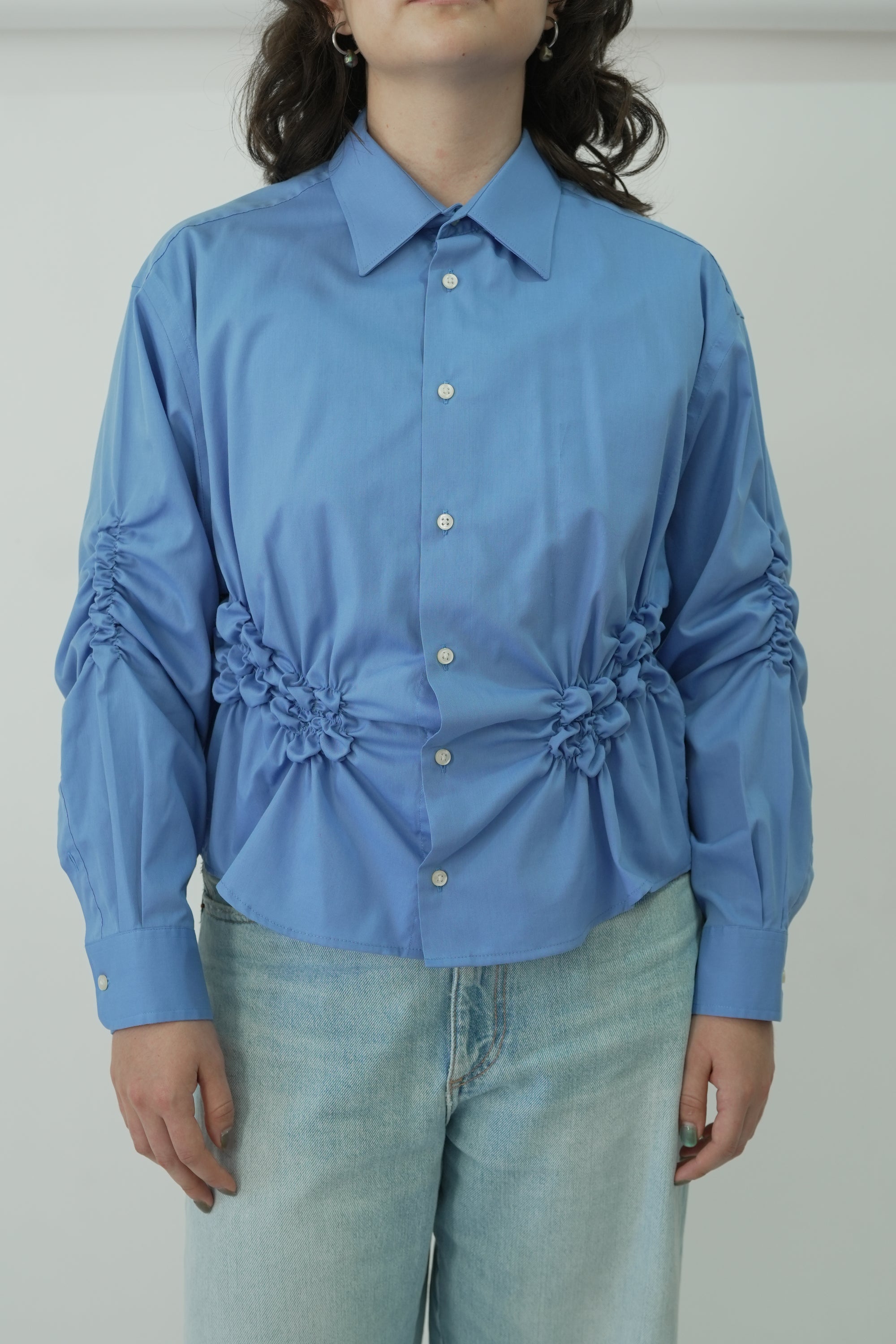 Camisa Florero - Azul claro