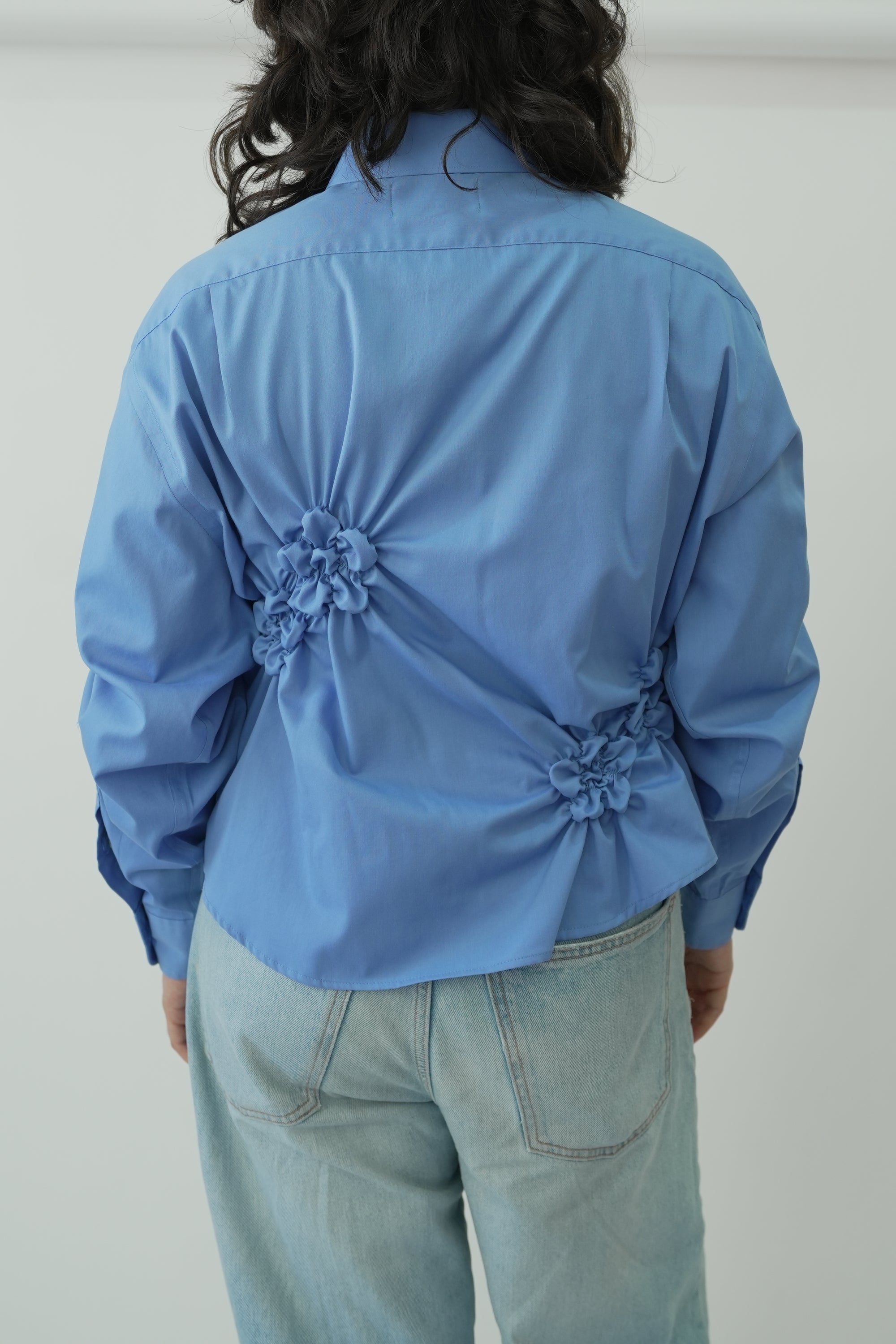 Camisa Florero - Azul claro