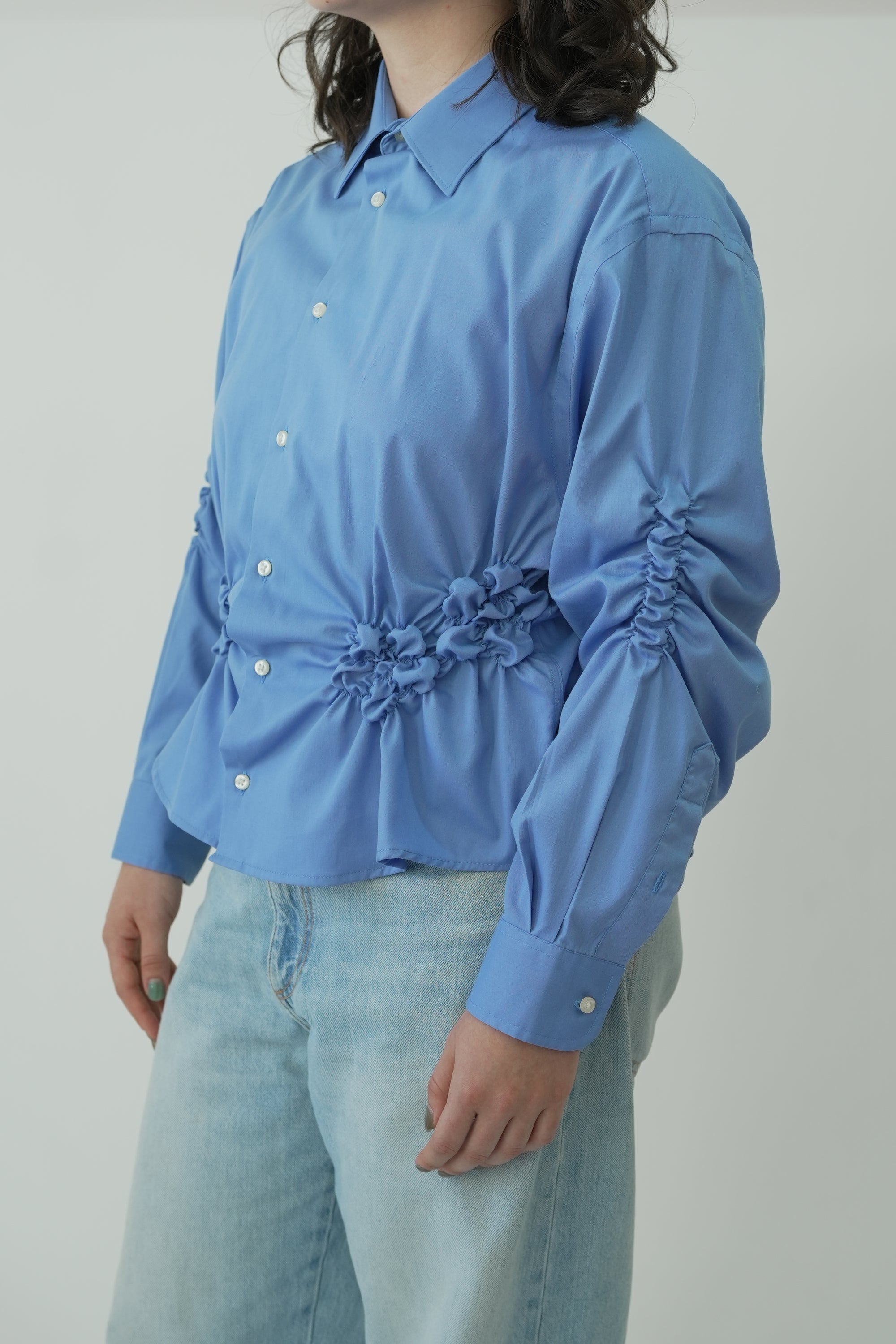 Camisa Florero - Azul claro