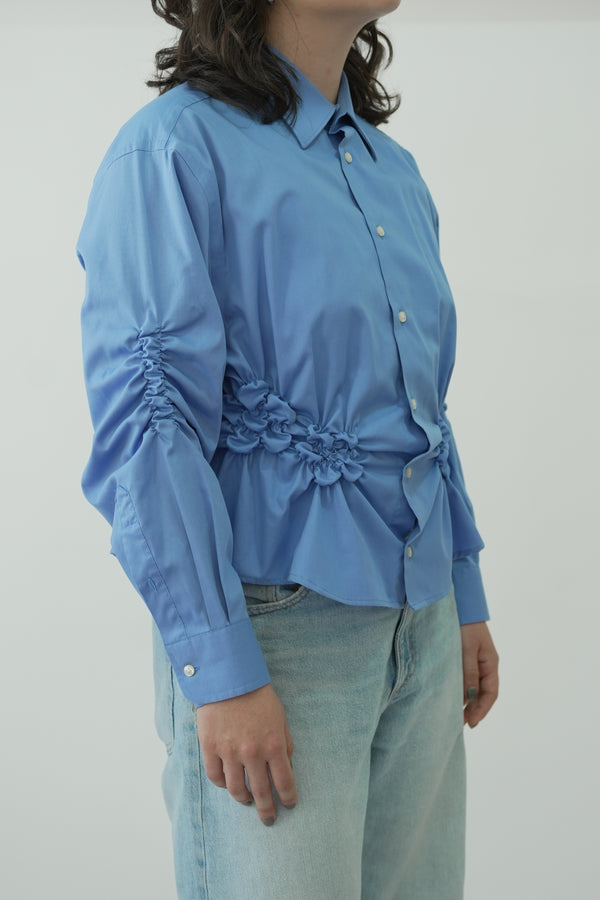 Camisa Florero - Azul claro