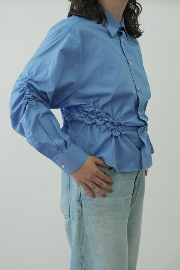 Camisa Florero - Azul claro