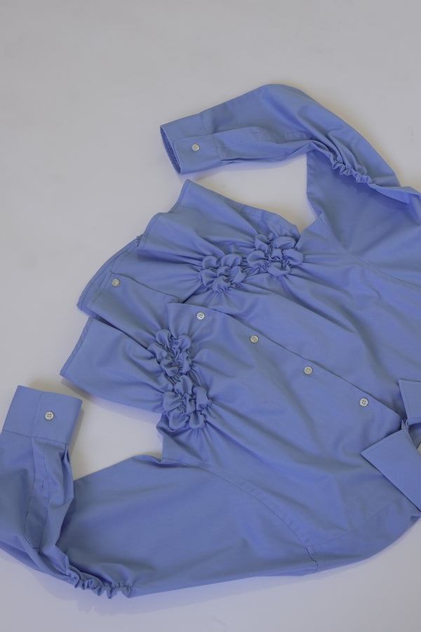 Camisa Florero - Azul claro