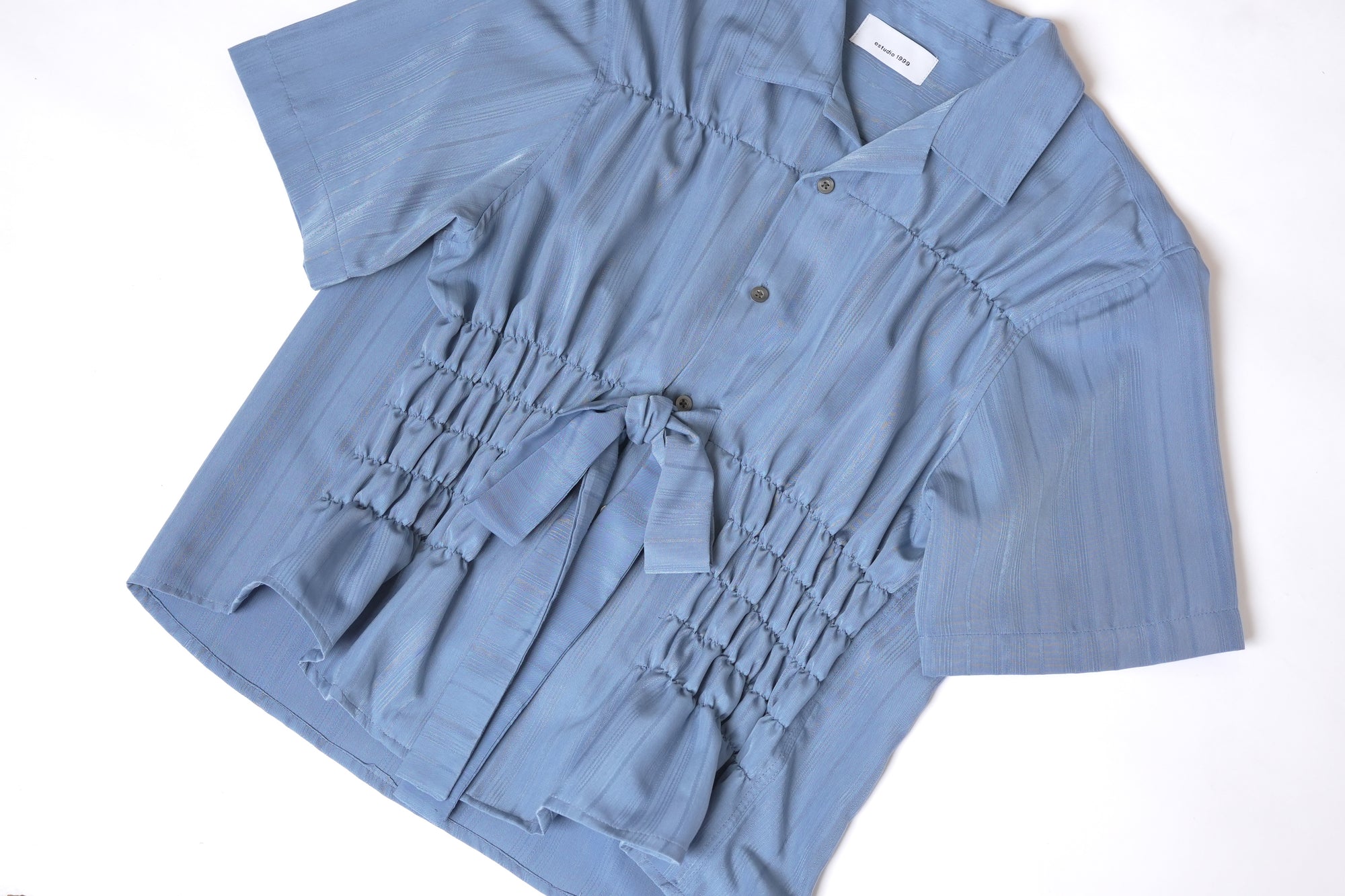 Camisa Bustier - Azul grisáceo