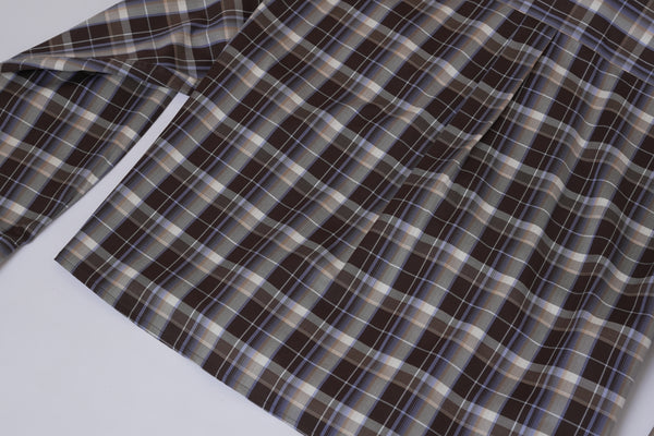 Camisa Bustier - Café a cuadros