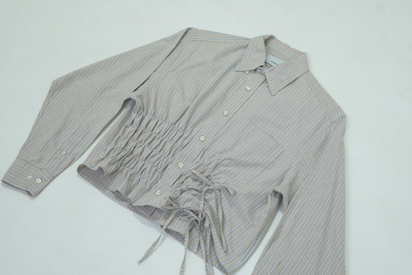 Camisa Cascada - Beige a rayas