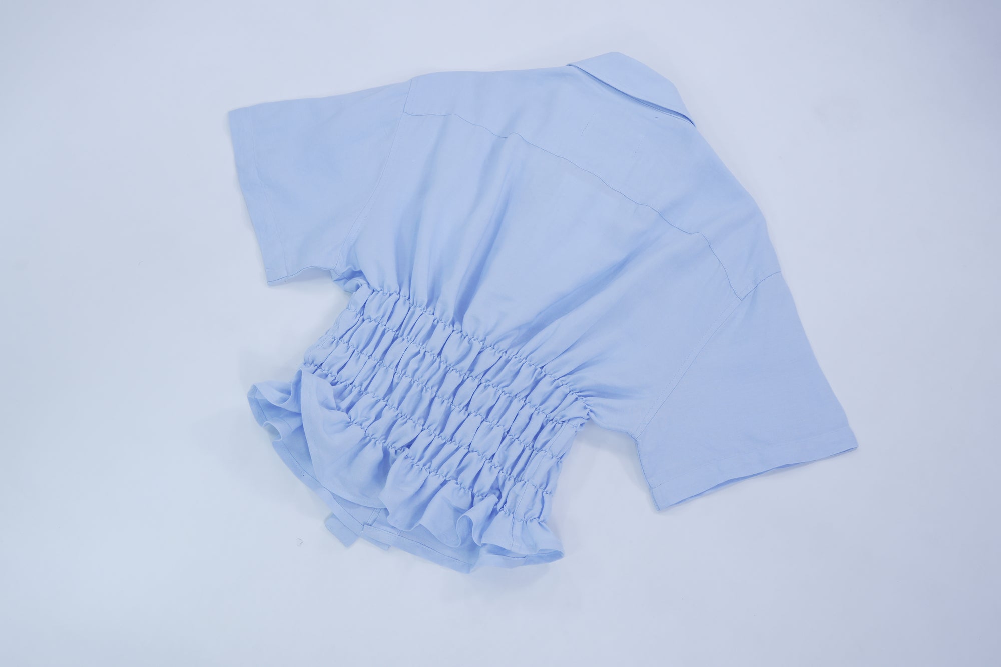 Camisa Corset - Azul Manga Corta