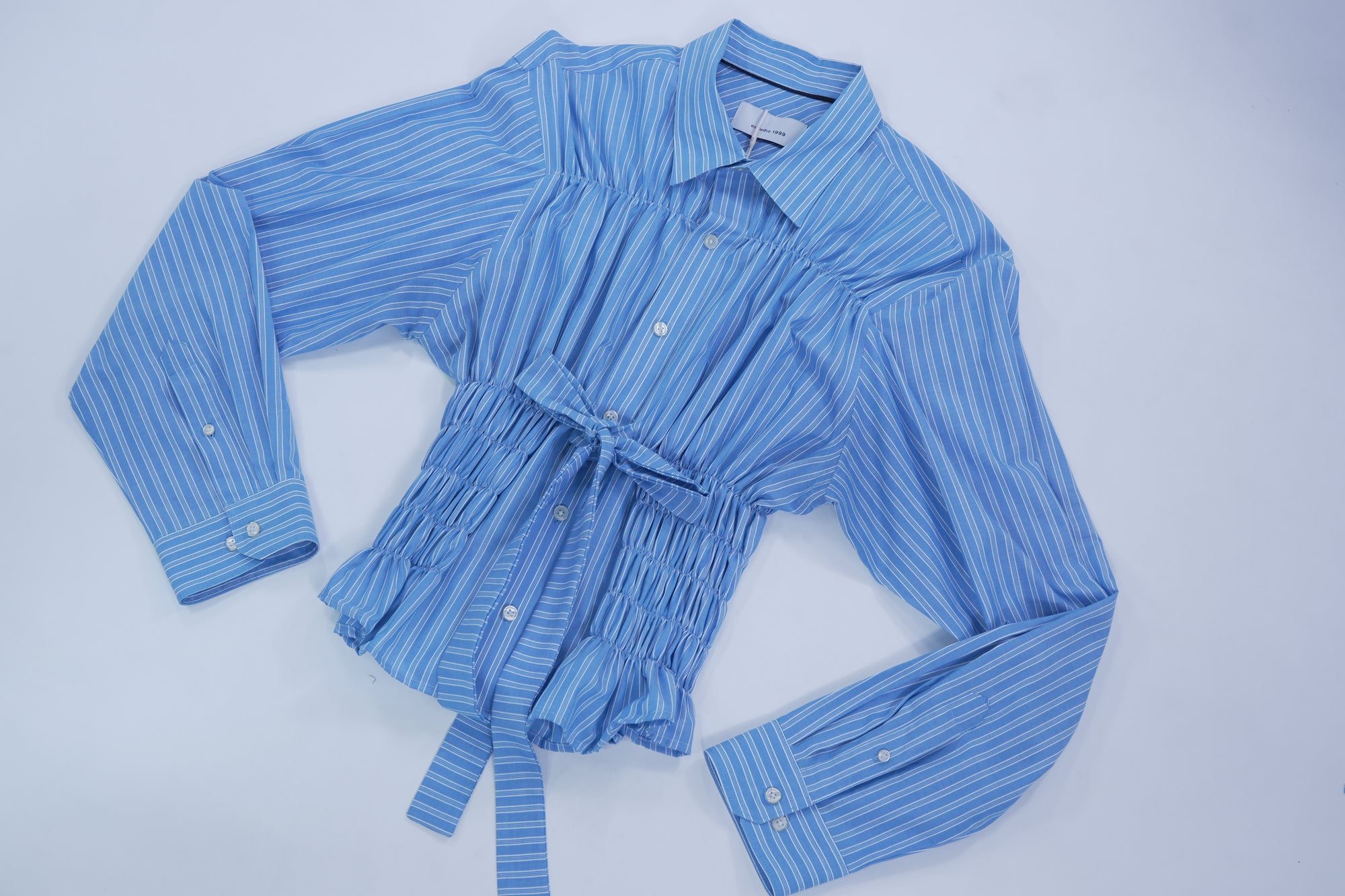 Camisa Corset - Azul a rayas