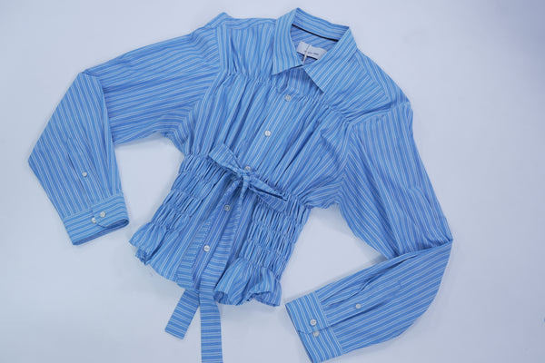 Camisa Corset - Azul a rayas