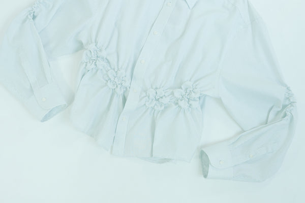 Camisa Florero - Blanco con Rayas