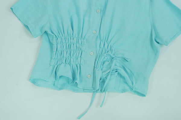 Camisa Cascada - Azul turquesa