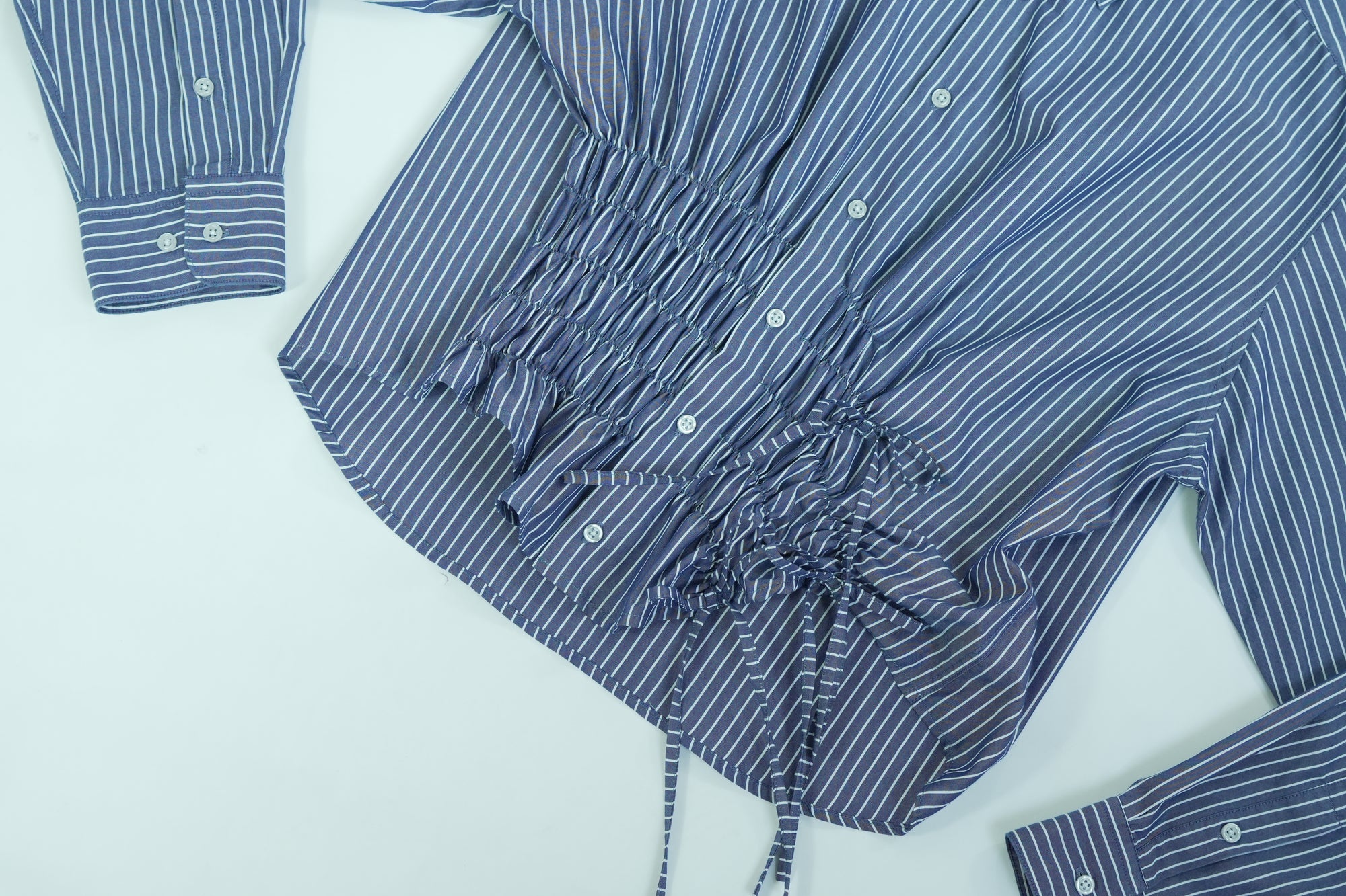 Camisa Cascada - Azul a rayas