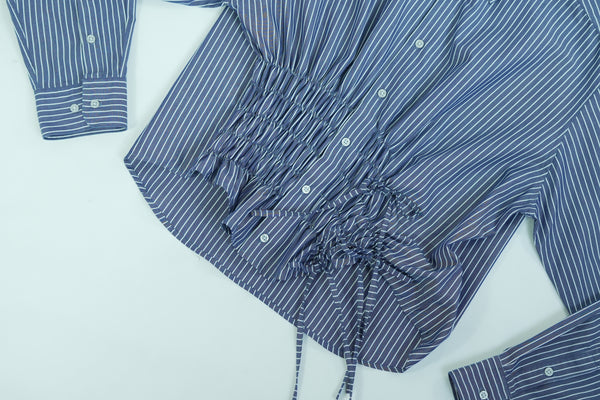 Camisa Cascada - Azul a rayas
