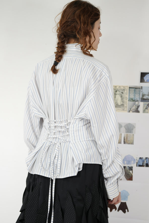 Camisa Lazo - Blanca a rayas