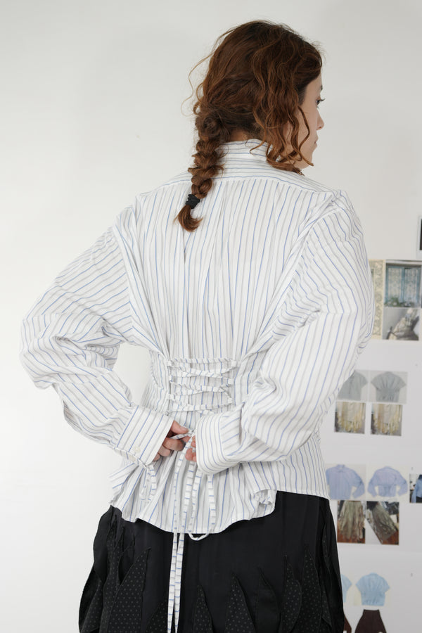 Camisa Lazo - Blanca a rayas