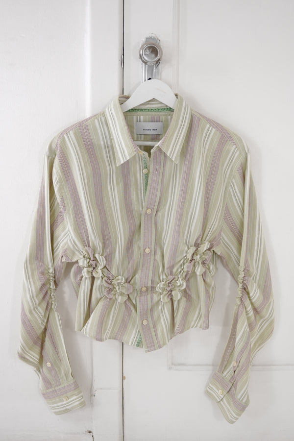 Camisa Florero - Verde a Rayas