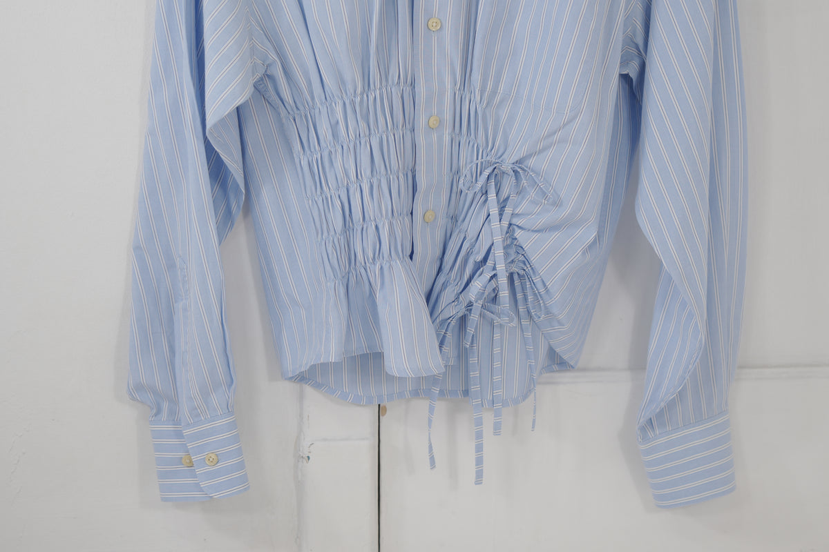 Camisa Cascada - Rayada azul/ blanco