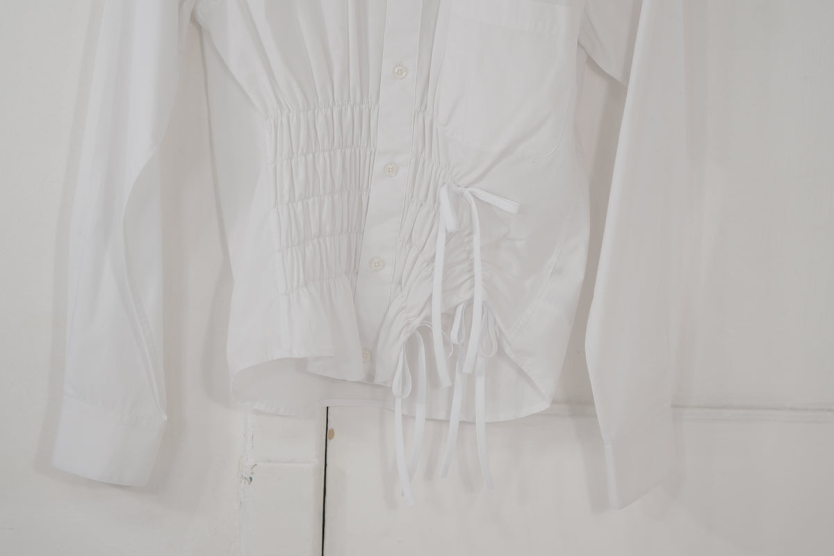 Camisa Cascada - Blanca lisa