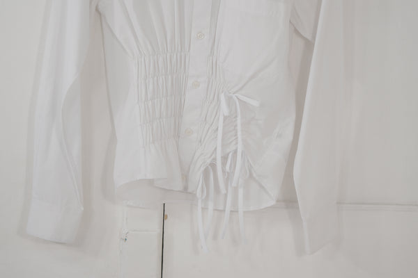 Camisa Cascada - Blanca lisa