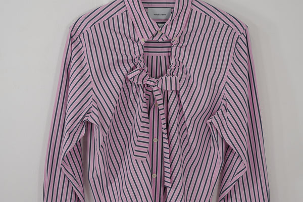 Camisa Ventana - Rosa a rayas navy / blancas