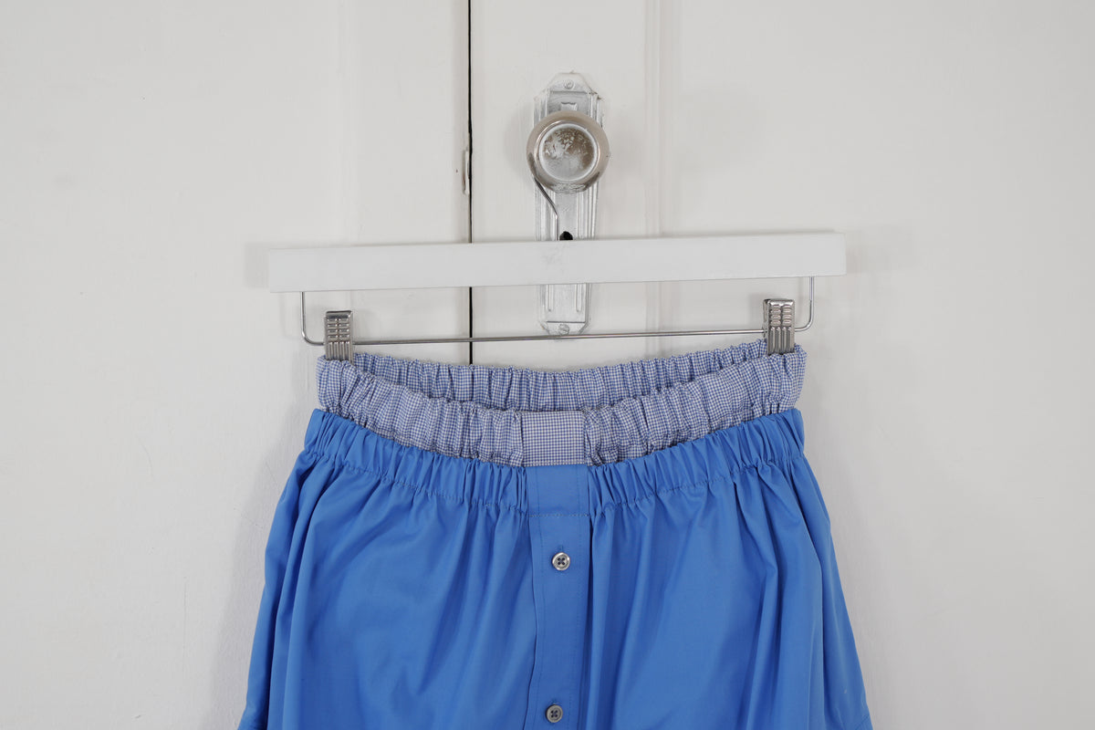 Shadow Skirt - Blue combined with white checks
