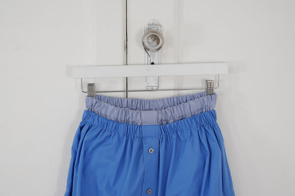 Shadow Skirt - Blue combined with white checks