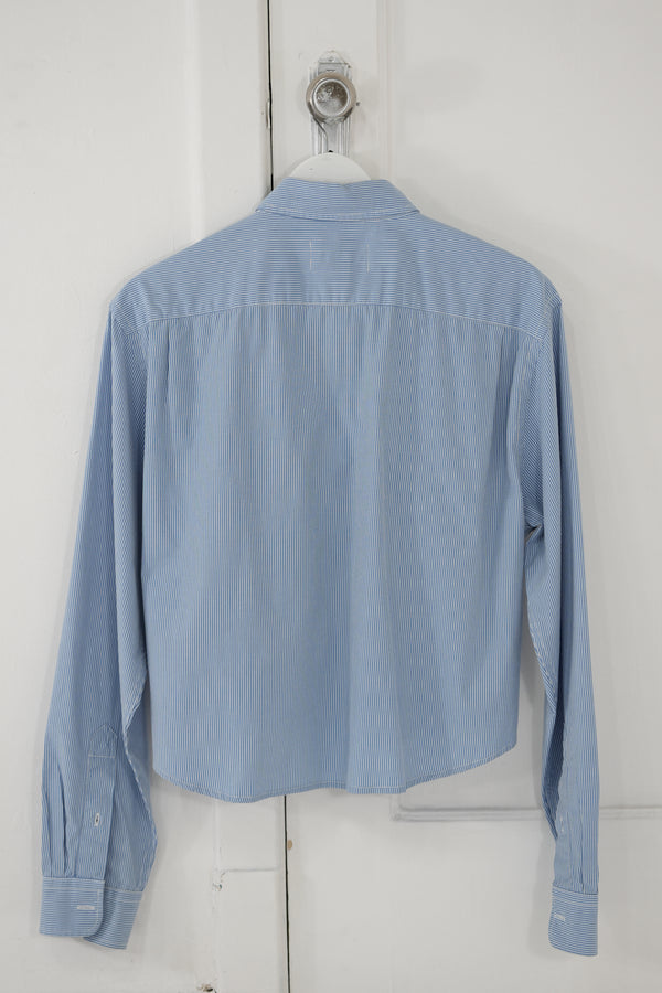 Camisa Ventana Azul claro a rayas blancas - L