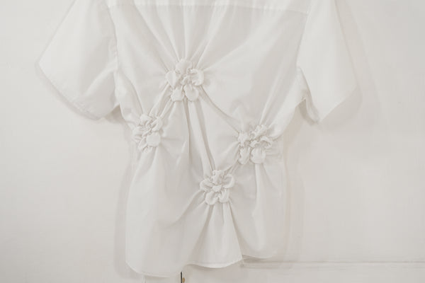 Camisa Florero - blanca