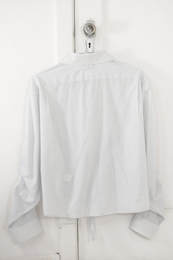 Camisa bustier - blanca a cuadros