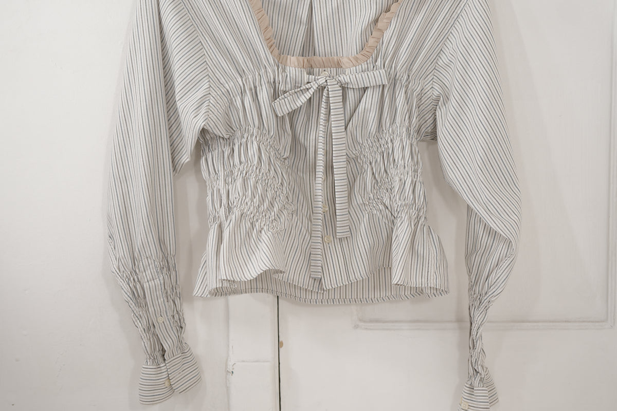 Camisa penumbra - blanca a rayas