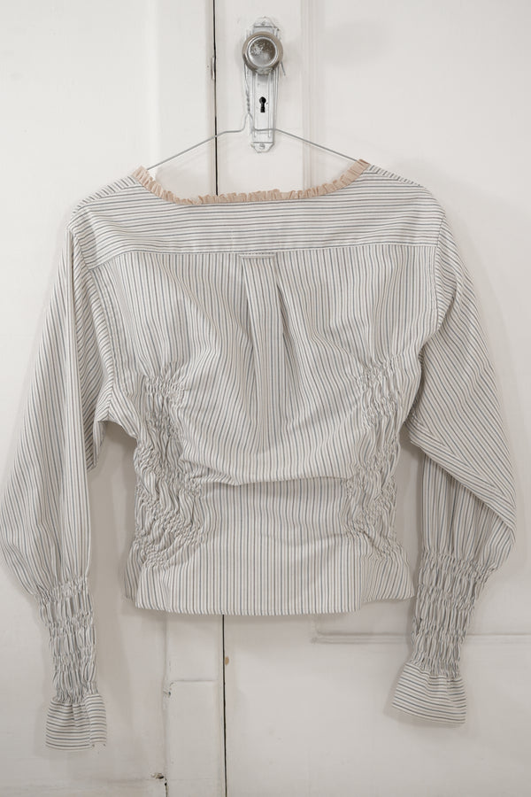 Camisa penumbra - blanca a rayas